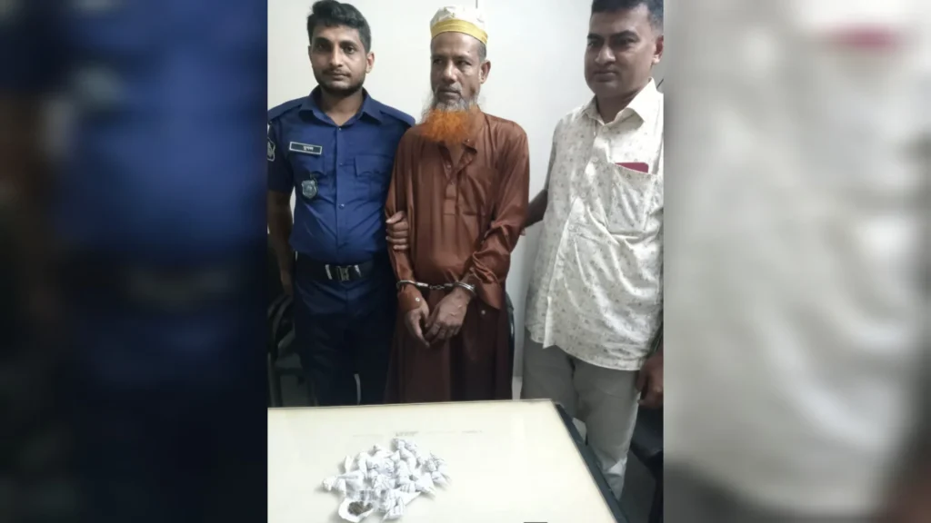 কাঠালিয়ায় ৩৯ পোটলা গাঁ/জাসহ আটক ০১ জন।