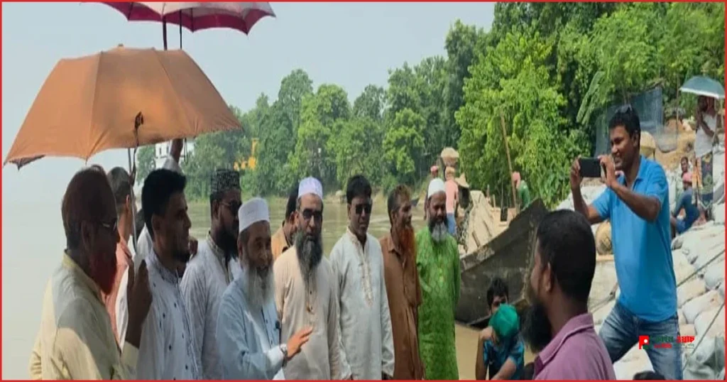 গোদাগাড়ীতে পদ্মার ভাঙনকবলিত এলাকা পরিদর্শন করলেন এমপি মুজিবুর রহমান