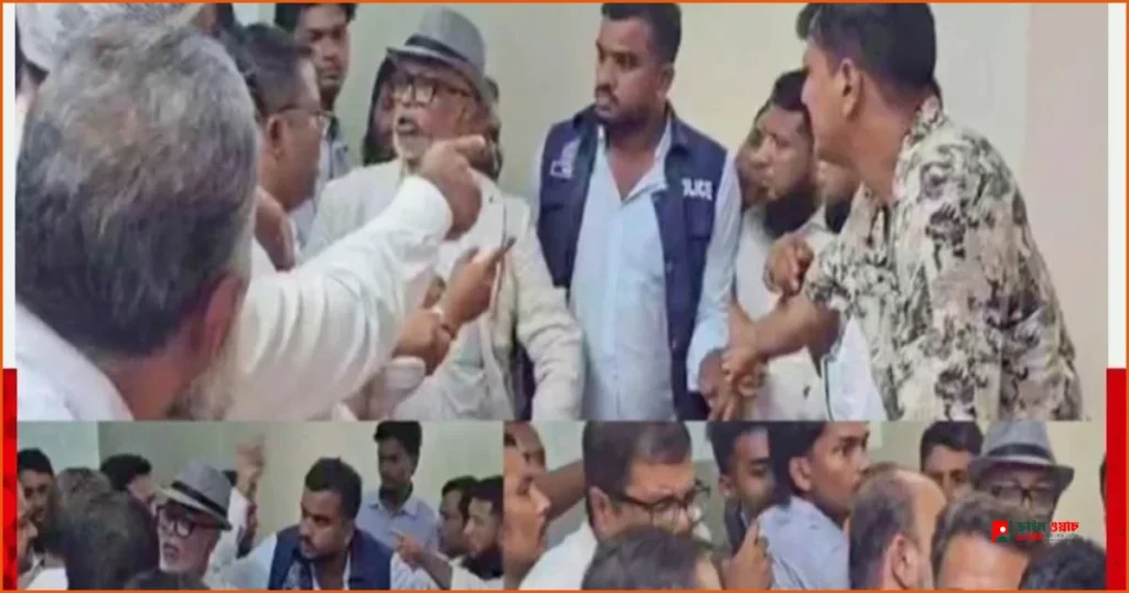 নারায়ণগঞ্জ আইনজীবী সমিতির নির্বাচনে দুই পক্ষের হাতাহাতি, লাঞ্ছিত সাখাওয়াত